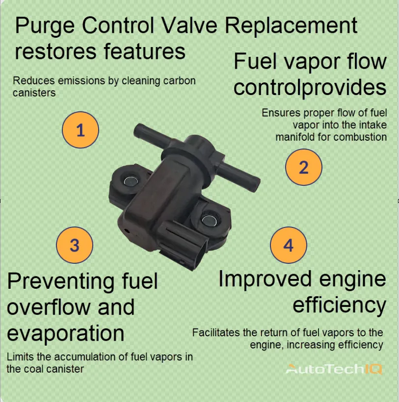 Vapor purification control valve with replacement information