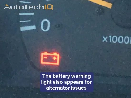 An alternator issue can also trigger the batter-shaped icon in the vehicle's dashboard