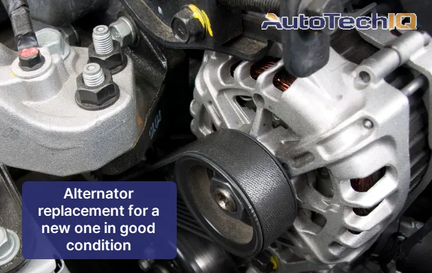 New alternator in good condition completely replaced the old alternator the vehicle previously had