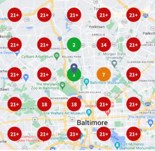 Google ranking drop away formt he business location