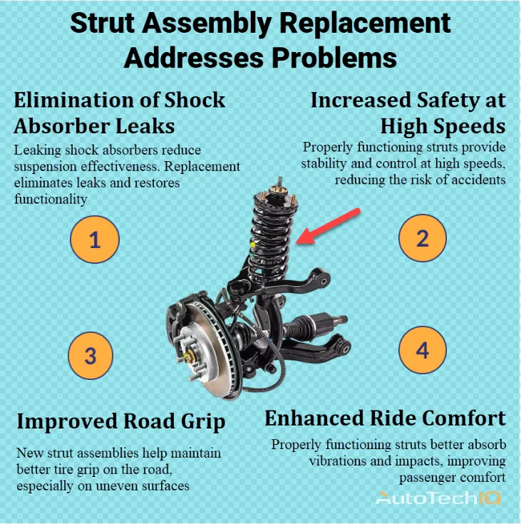 Strut Assembly with information about the need for replacement