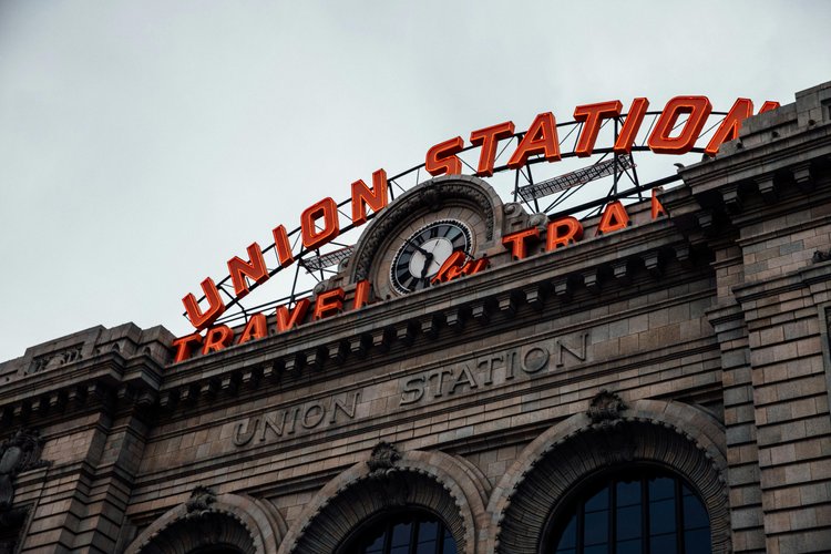 Famous and historic union station urban hub at Denver Colorado