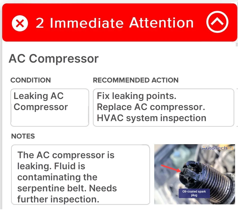 a dvi can reveal the need to inspect the hvac system and find problems with the ac compressor