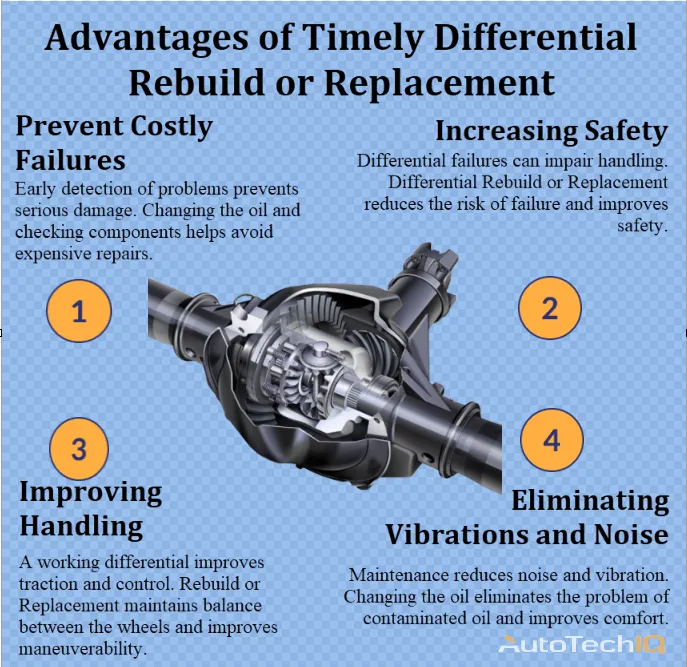 Differential Rebuild Or Replacement with information about the need for carrying out