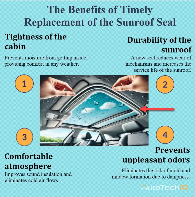 Sunroof Seal Replacement with information about the need for carrying out