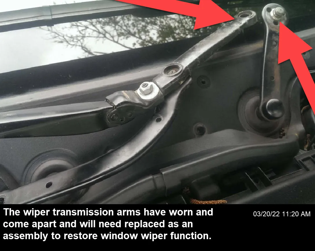 Wiper Trans Failure