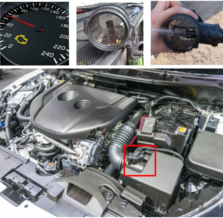 Mass airflow sensor information about the need for replacement