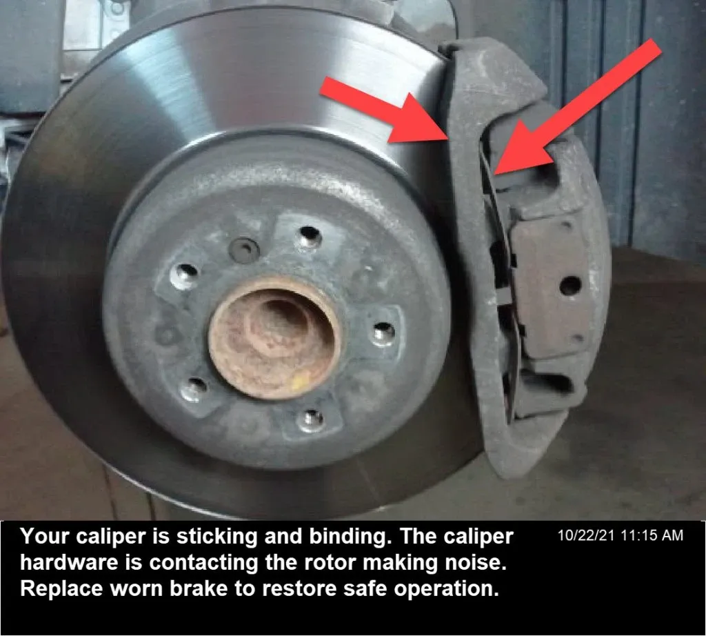 Brake caliper noise