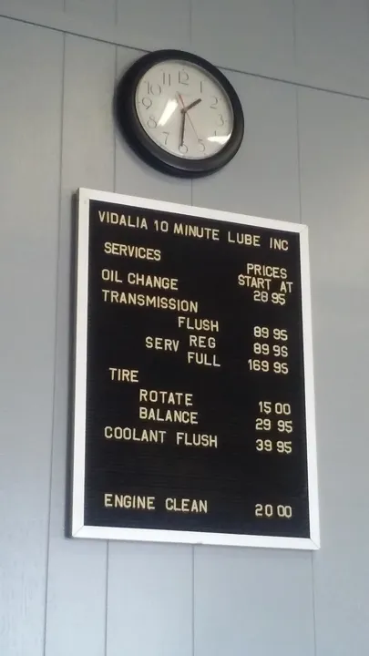 Vidalia 10 Minute Lube